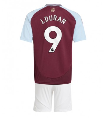 Aston Villa Jhon Duran #9 Hemmatröja Barn 2024-25 Kortärmad (+ Korta byxor)